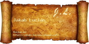 Jakab Lucián névjegykártya