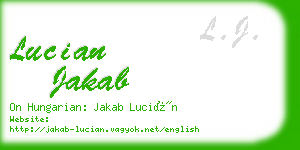 lucian jakab business card